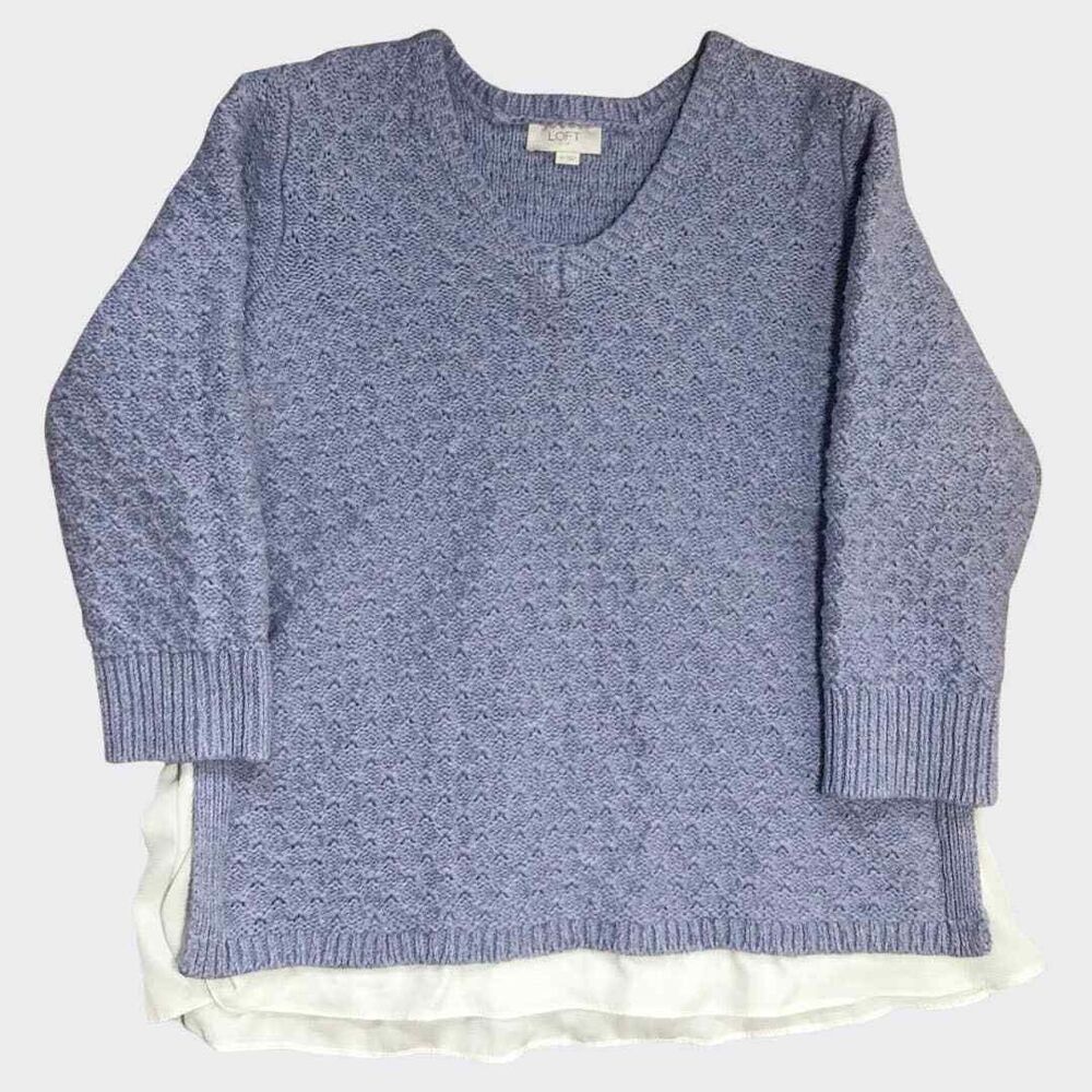 Loft Outlet Sweater XL Thick Lavender Long Sleeve Fooler Top Pullover